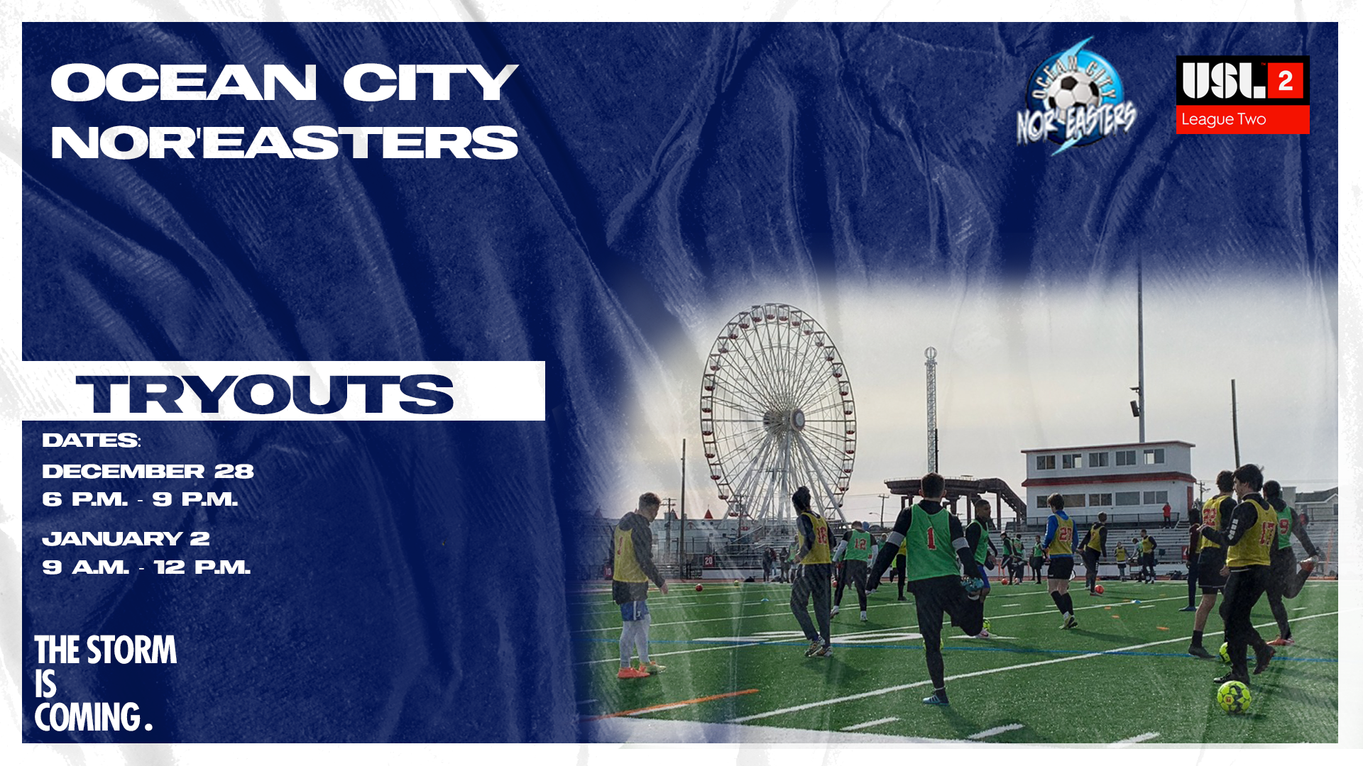 Nor'easters to host second open tryout for 2022 USL League Two season