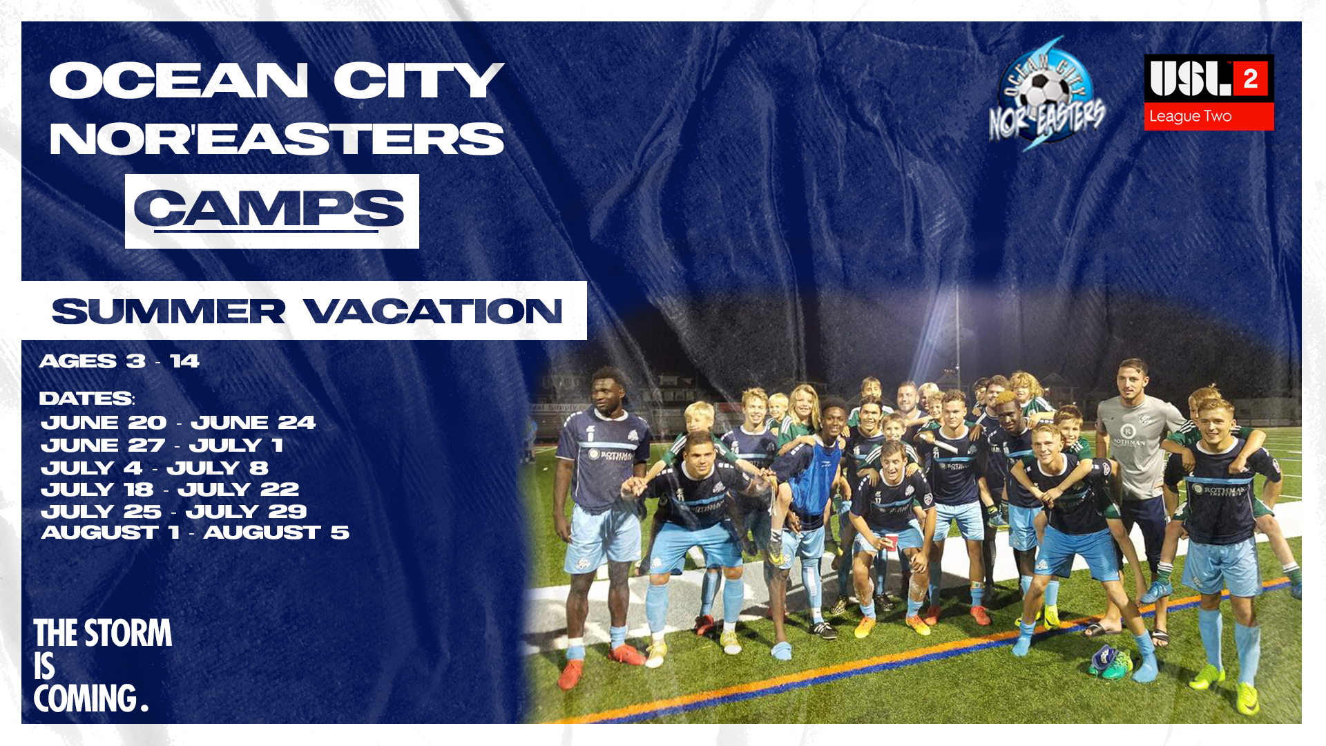 Sign up today! Nor'easters 2022 Summer Vacation Camp registration now open