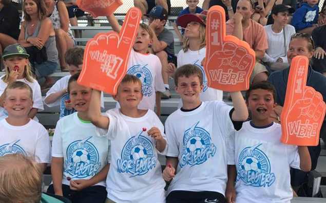 Young fans enjoying the game at Carey Stadium